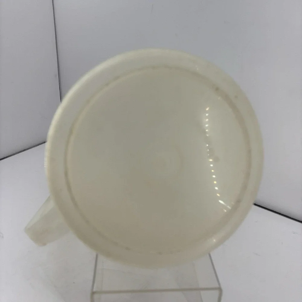 Vintage Tupperware #1416-4 #1417-5 Sheer 1 Gallon Pitcher w/Blue Push-Button Lid